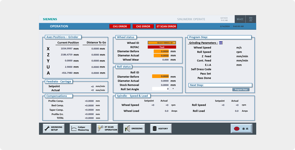 롤 그라인더 전용 소프트웨어